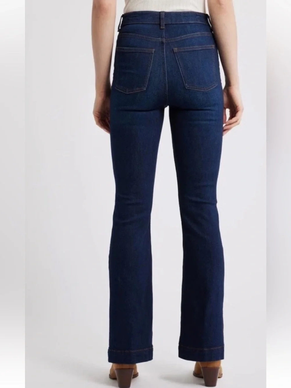 SPANXsculpt ReDefine High Waist Flare Leg Spanx Jeans Indigo Size 10 - Picture 2 of 9